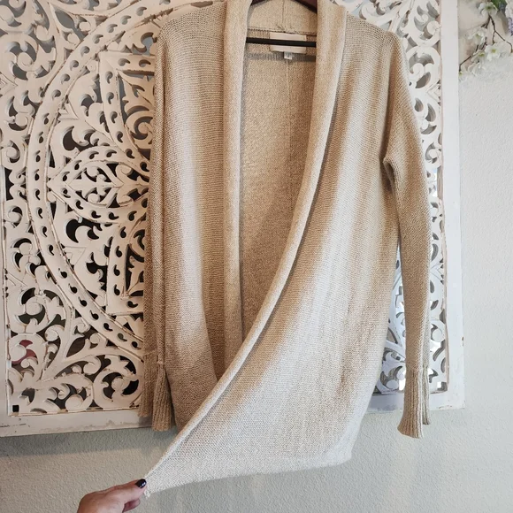 BROCHU WALKER CARDIGAN LINEN OPEN SWEATER SIZE SMALL - Picture 7 of 15